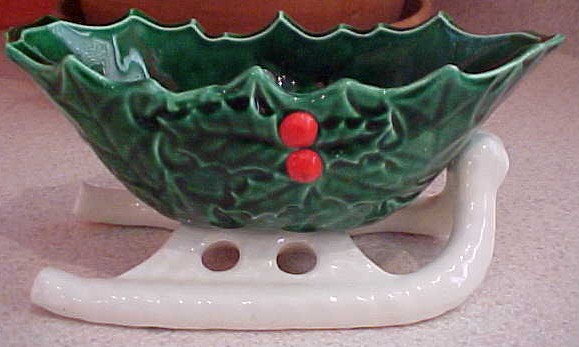 Christmas SANTA SLEIGH CANDY DISH